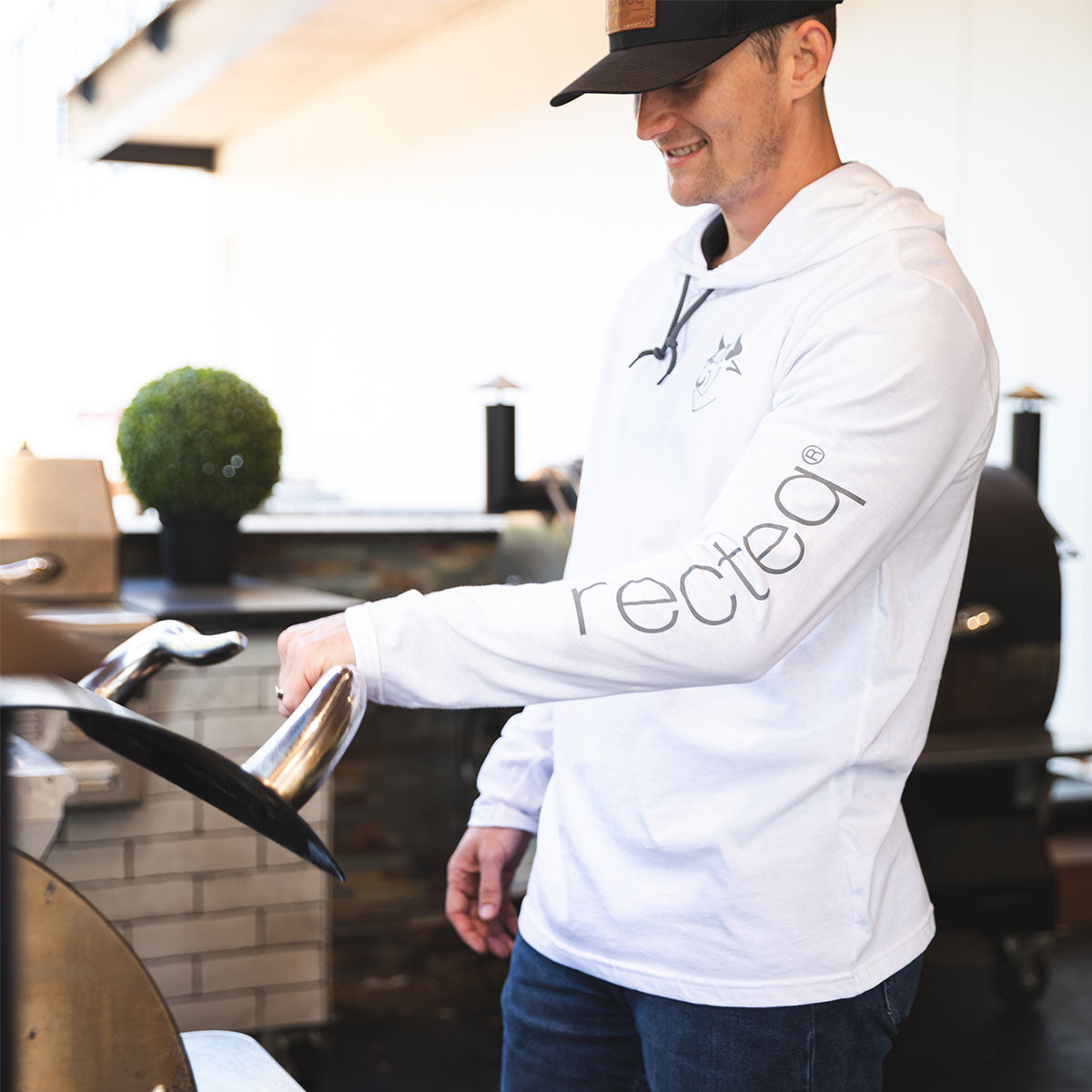 White T-Shirt Hoodie